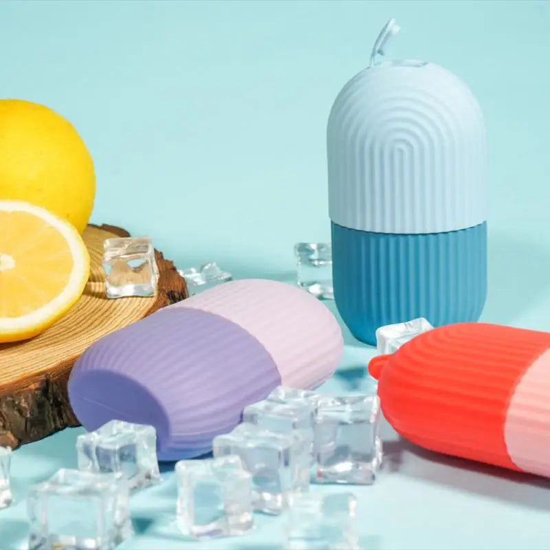 Massageador Facial de Gelo em Silicone – Rejuvenesce, Reduz Inchaço e Firma a Pele