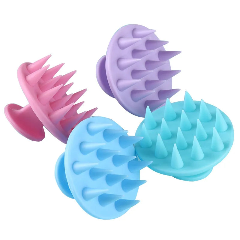 Escova de Massagem para Couro Cabeludo e Corpo – Silicone Macio | Ideal para Banho, Lavagem de Cabelos e SPA Caseiro