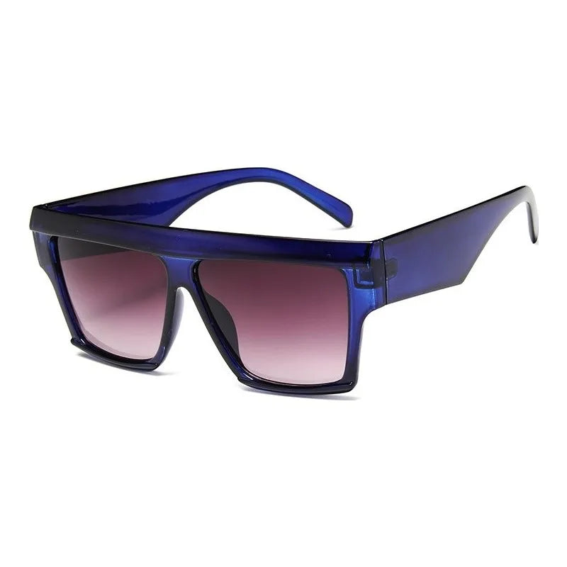Óculos de Sol Quadrado Oversize MERCELYN – Unissex, Estilo Luxo, Proteção UV40