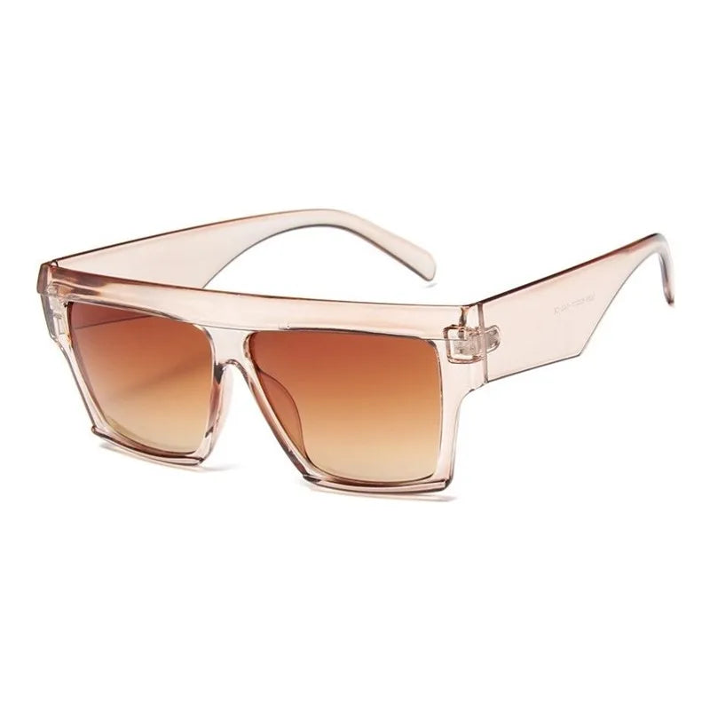 Óculos de Sol Quadrado Oversize MERCELYN – Unissex, Estilo Luxo, Proteção UV40
