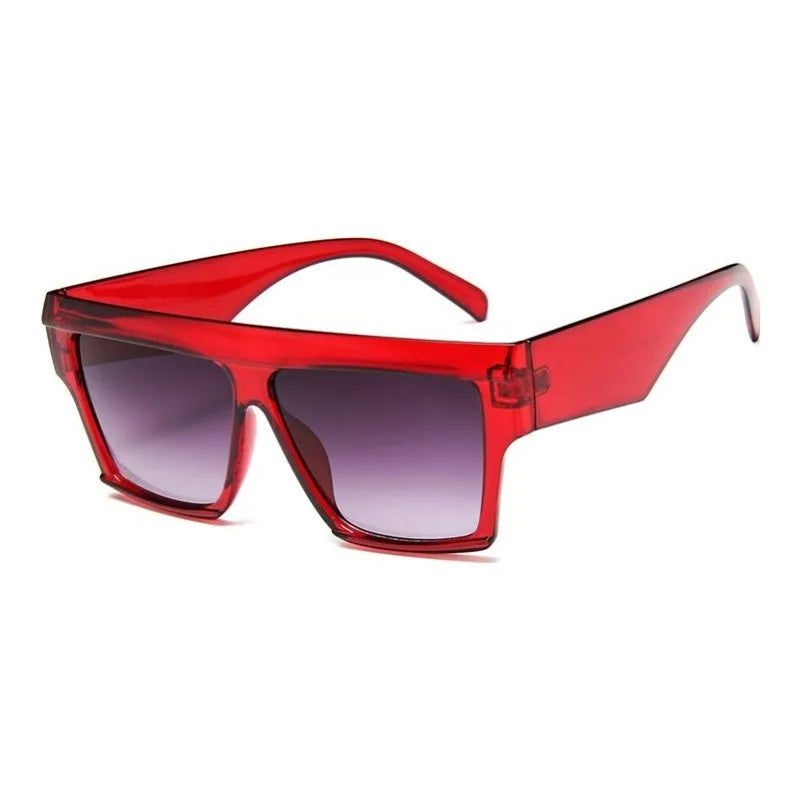 Óculos de Sol Quadrado Oversize MERCELYN – Unissex, Estilo Luxo, Proteção UV40