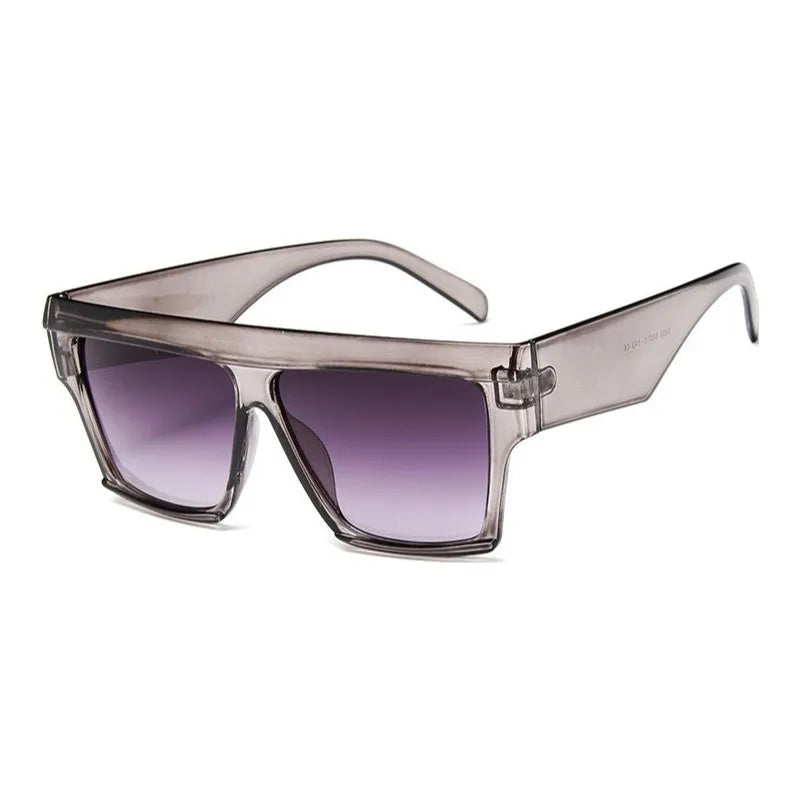 Óculos de Sol Quadrado Oversize MERCELYN – Unissex, Estilo Luxo, Proteção UV40
