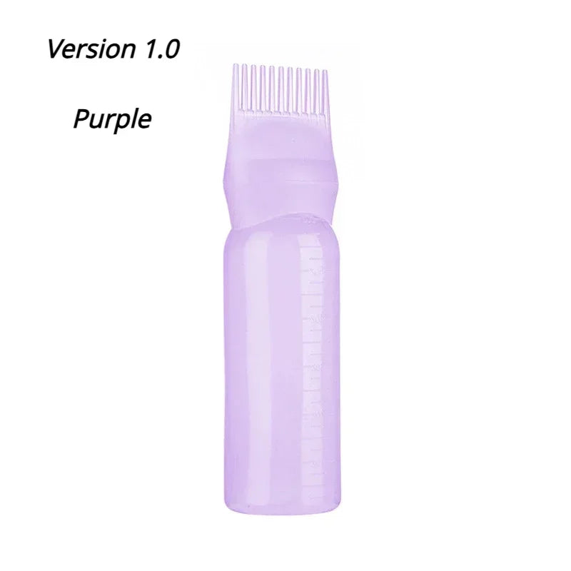 Escova Massageadora de Silicone e Frasco Shampoo/Tintura – 2 em 1 para Cabelos