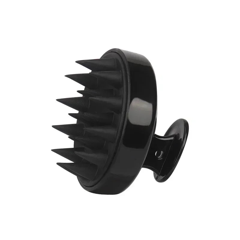 Escova Massageadora de Silicone e Frasco Shampoo/Tintura – 2 em 1 para Cabelos