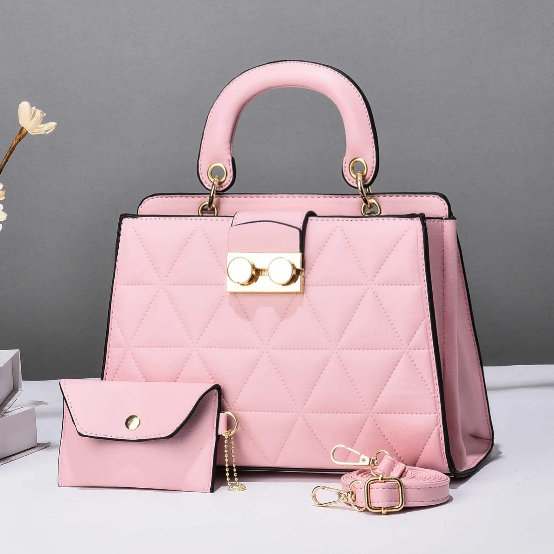 Bolsa de Ombro Quadrada – Estilo Retrô, Alça Única