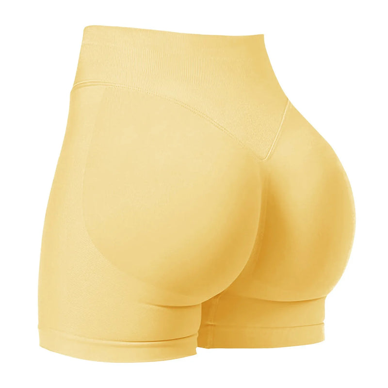 Shorts Esportivos Femininos – Sem Costura, Alta Elasticidade