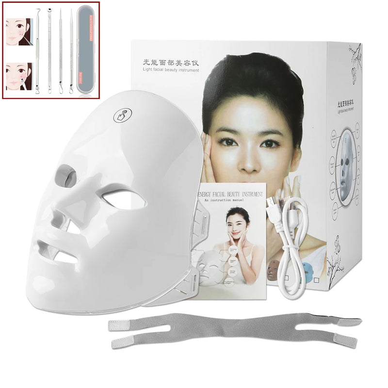 Máscara Facial de LED 7 Cores