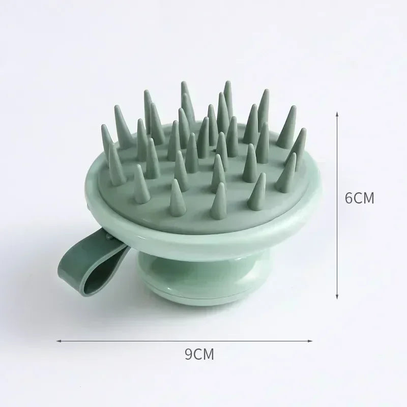 Escova de Massagem para Couro Cabeludo e Corpo – Silicone Macio | Ideal para Banho, Lavagem de Cabelos e SPA Caseiro