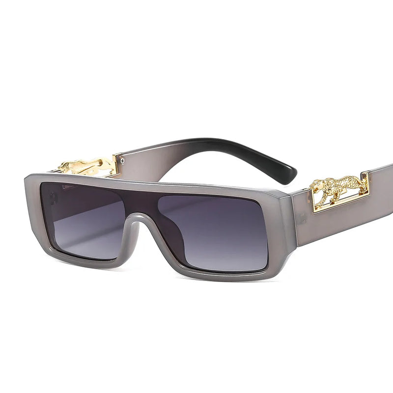 Óculos de Sol Leopardo Unissex – Design Quadrado Moderno MERCELYN