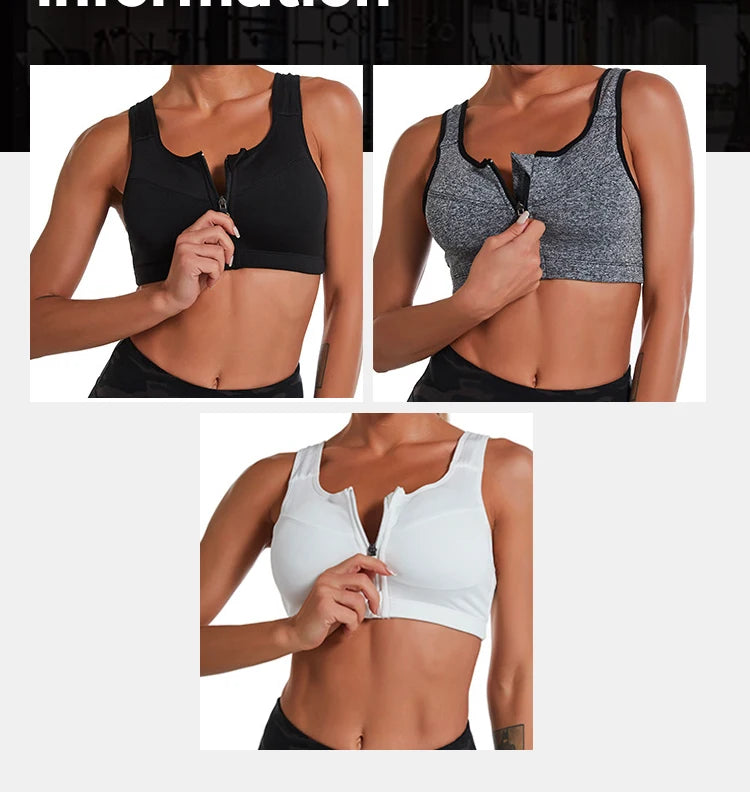 Top Esportivo Feminino com Zíper – Suporte