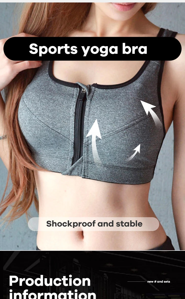 Top Esportivo Feminino com Zíper – Suporte