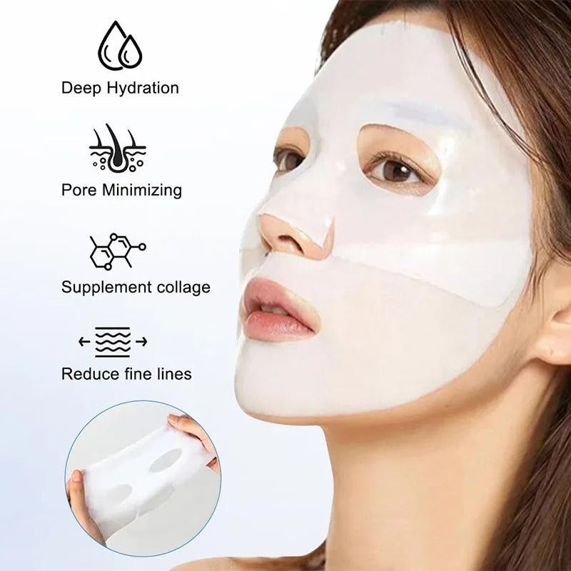 Máscara Noturna de Bio-Colágeno LAIKOU – 4 Unidades | Hidratação Profunda, Antienvelhecimento, Nutritiva, Brilho e Firmeza Facial