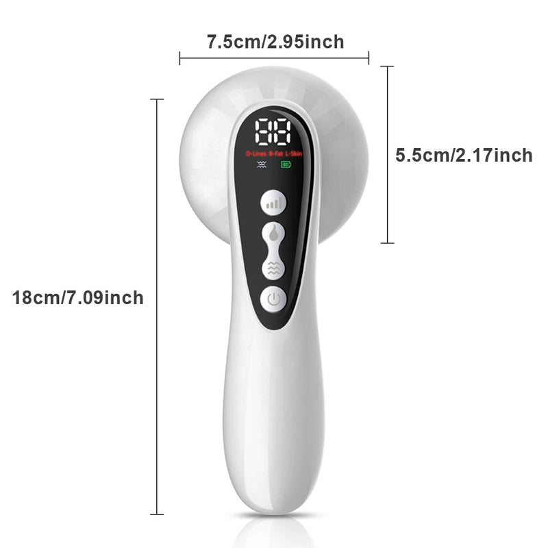 Massageador Corporal 5 em 1 Sem Fio – Redutor de Celulite, Queima de Gordura e Lifting com Vibração, Luz Vermelha e Radiofrequência