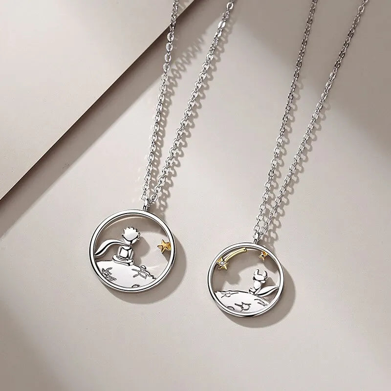 Colar com Pingentes do Pequeno Príncipe e Raposa – Encanto, Magia e Significado