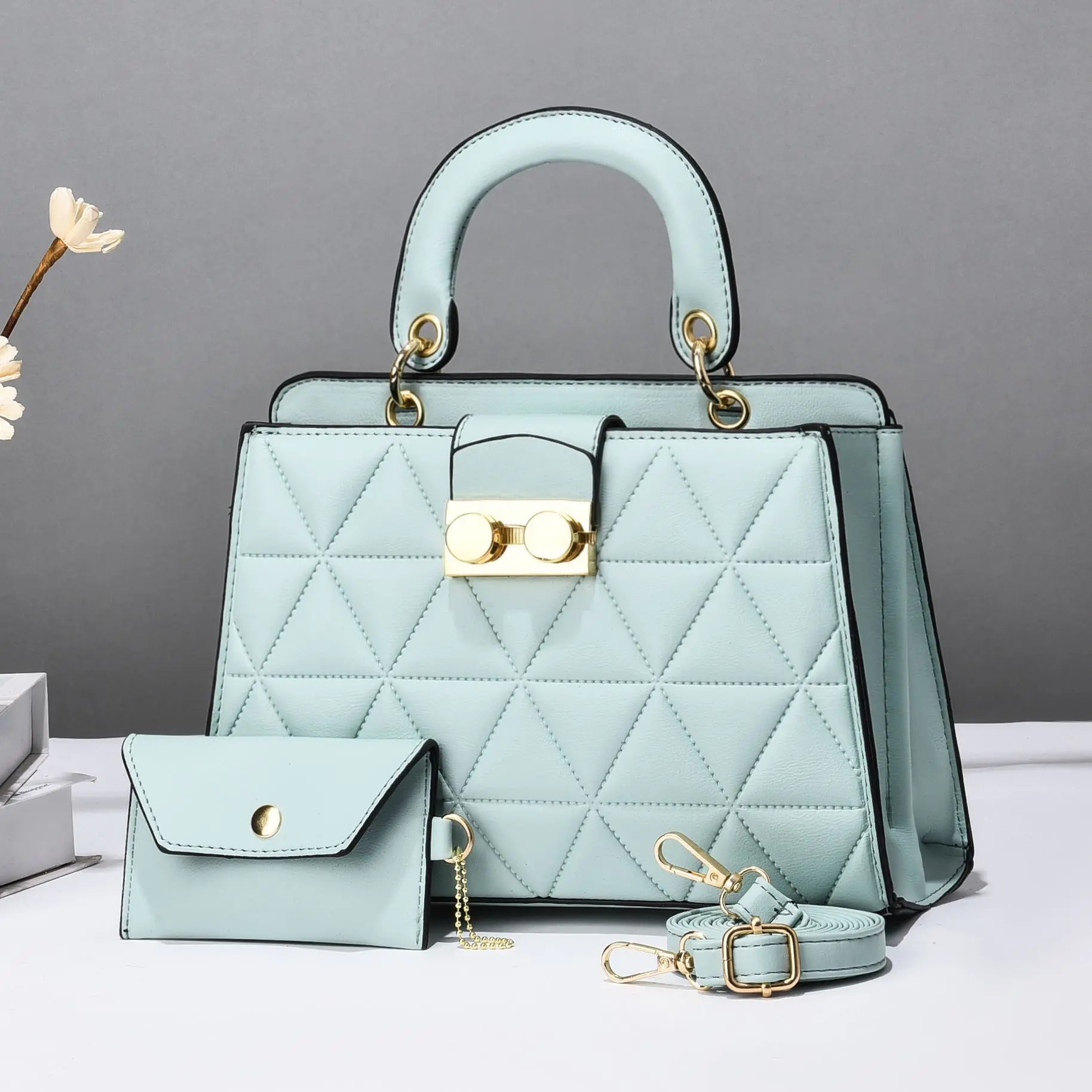 Bolsa de Ombro Quadrada – Estilo Retrô, Alça Única