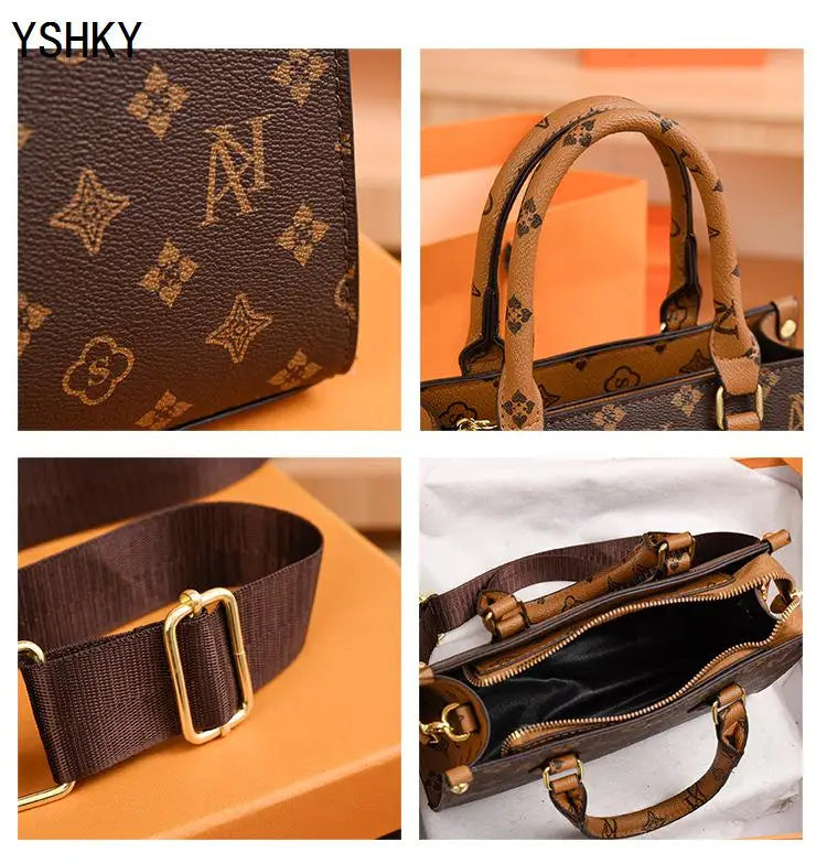 Bolsa de Ombro Feminina com Estampa Monograma