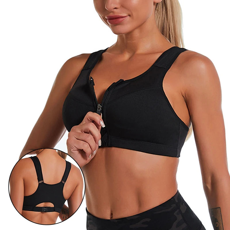 Top Esportivo Feminino com Zíper – Suporte