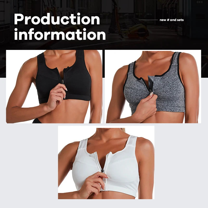 Top Esportivo Feminino com Zíper – Suporte