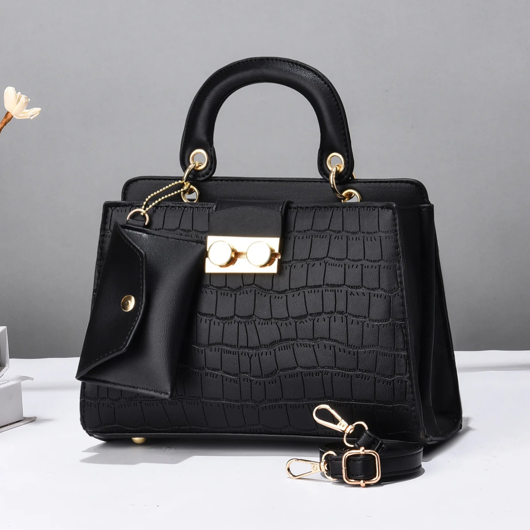 Bolsa de Ombro Quadrada – Estilo Retrô, Alça Única
