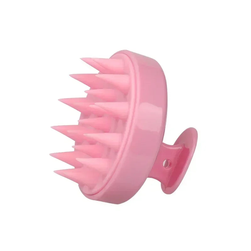 Escova Massageadora de Silicone e Frasco Shampoo/Tintura – 2 em 1 para Cabelos