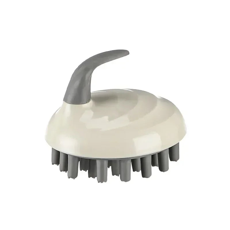 Escova de Massagem para Couro Cabeludo e Corpo – Silicone Macio | Ideal para Banho, Lavagem de Cabelos e SPA Caseiro