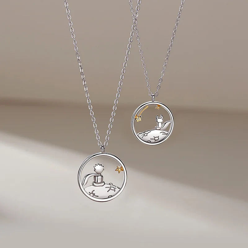 Colar com Pingentes do Pequeno Príncipe e Raposa – Encanto, Magia e Significado