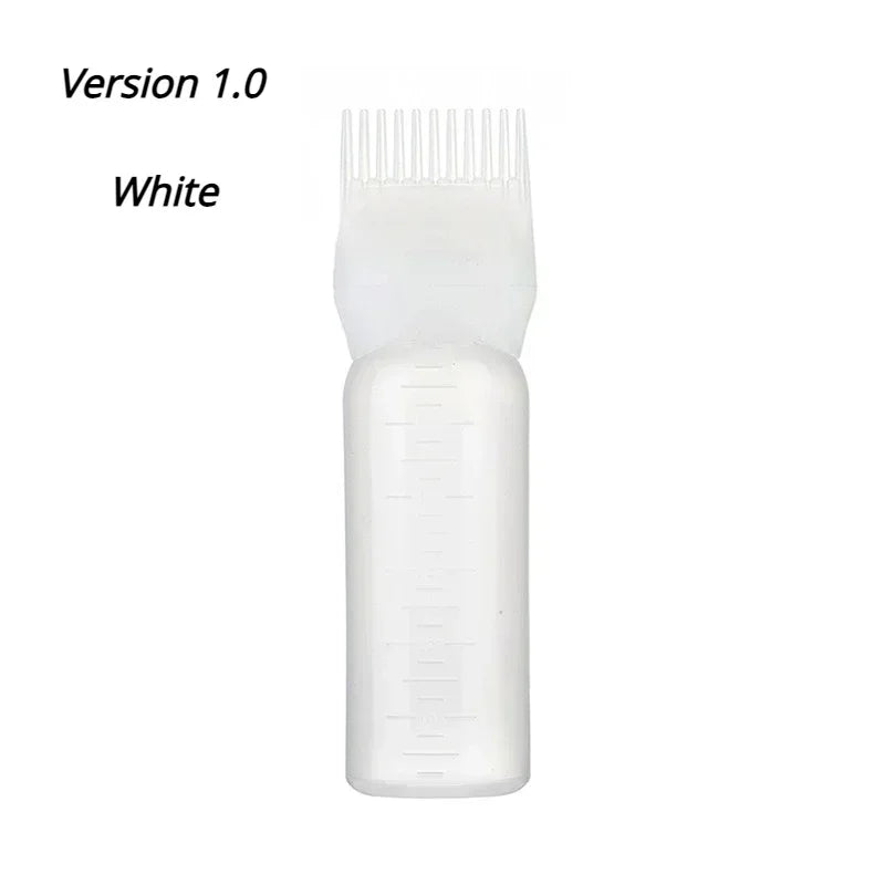 Escova Massageadora de Silicone e Frasco Shampoo/Tintura – 2 em 1 para Cabelos