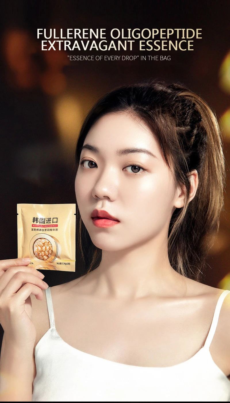 Cápsulas Faciais de Ácido Hialurônico LAIKOU – 20 ou 50 Unidades | Sérum Antirrugas, Clareador, Hidratante, Firmador e Antiacnence Korean Skin Care