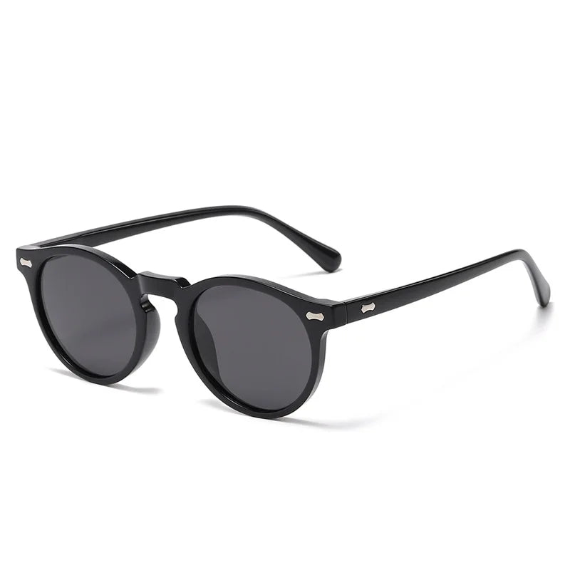 Óculos de Sol Retrô Redondo – Lentes Polarizadas UV400, Moda Vintage Unissex