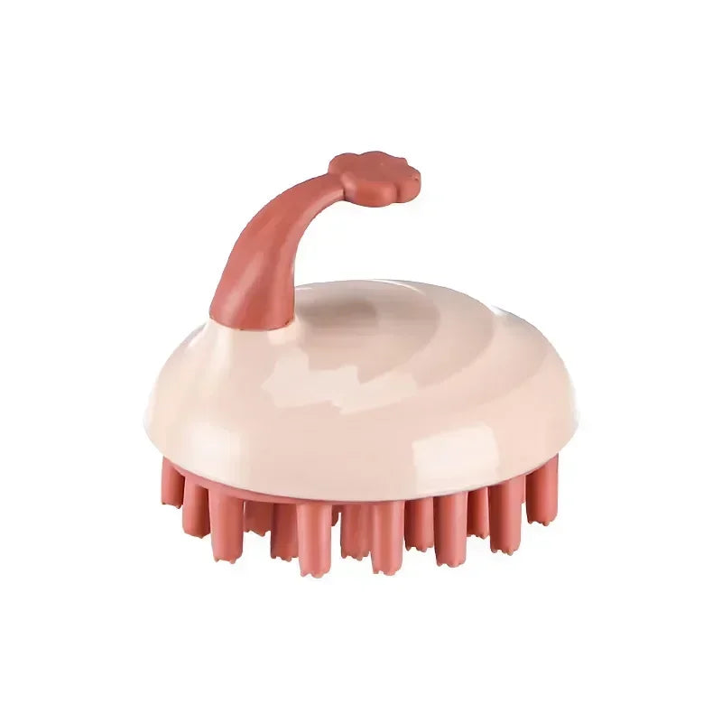 Escova de Massagem para Couro Cabeludo e Corpo – Silicone Macio | Ideal para Banho, Lavagem de Cabelos e SPA Caseiro