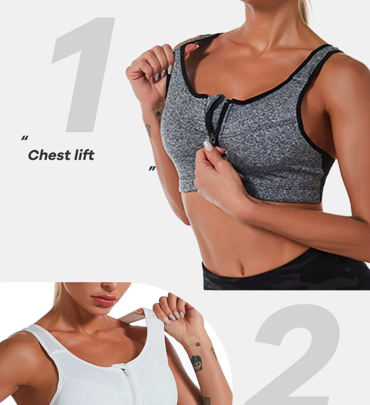 Top Esportivo Feminino com Zíper – Suporte