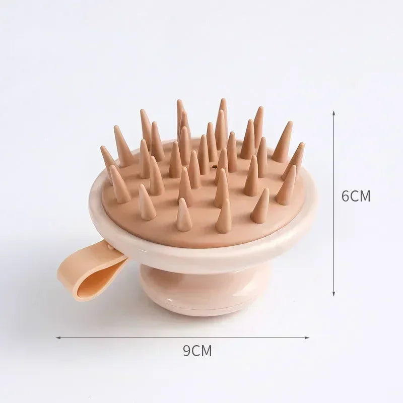 Escova de Massagem para Couro Cabeludo e Corpo – Silicone Macio | Ideal para Banho, Lavagem de Cabelos e SPA Caseiro