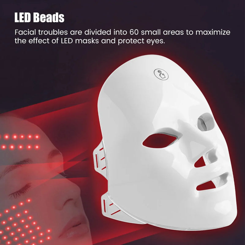 Máscara Facial de LED 7 Cores