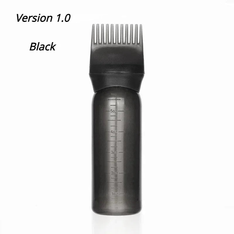 Escova Massageadora de Silicone e Frasco Shampoo/Tintura – 2 em 1 para Cabelos