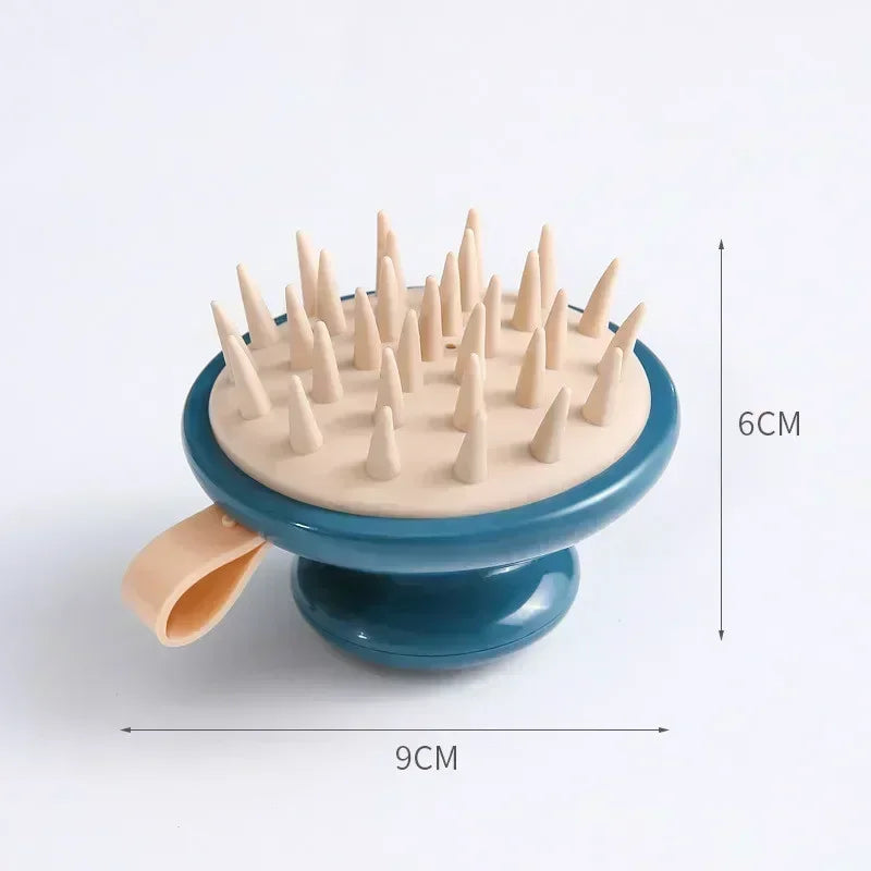 Escova de Massagem para Couro Cabeludo e Corpo – Silicone Macio | Ideal para Banho, Lavagem de Cabelos e SPA Caseiro