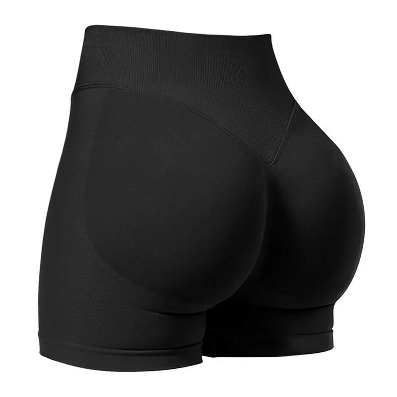 Shorts Esportivos Femininos – Sem Costura, Alta Elasticidade