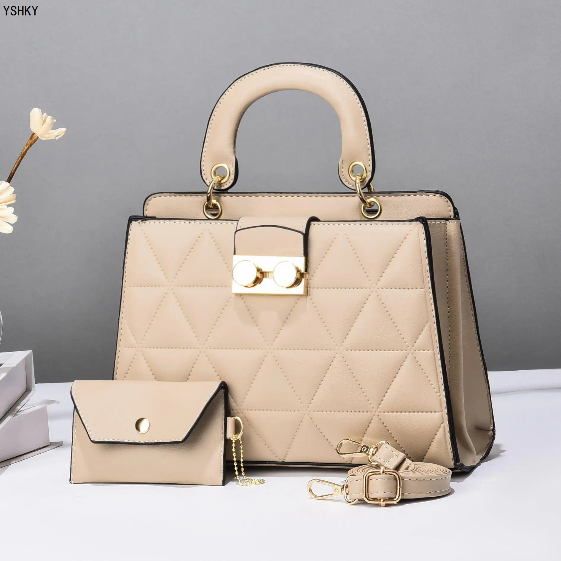 Bolsa de Ombro Quadrada – Estilo Retrô, Alça Única