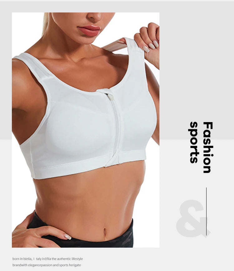 Top Esportivo Feminino com Zíper – Suporte