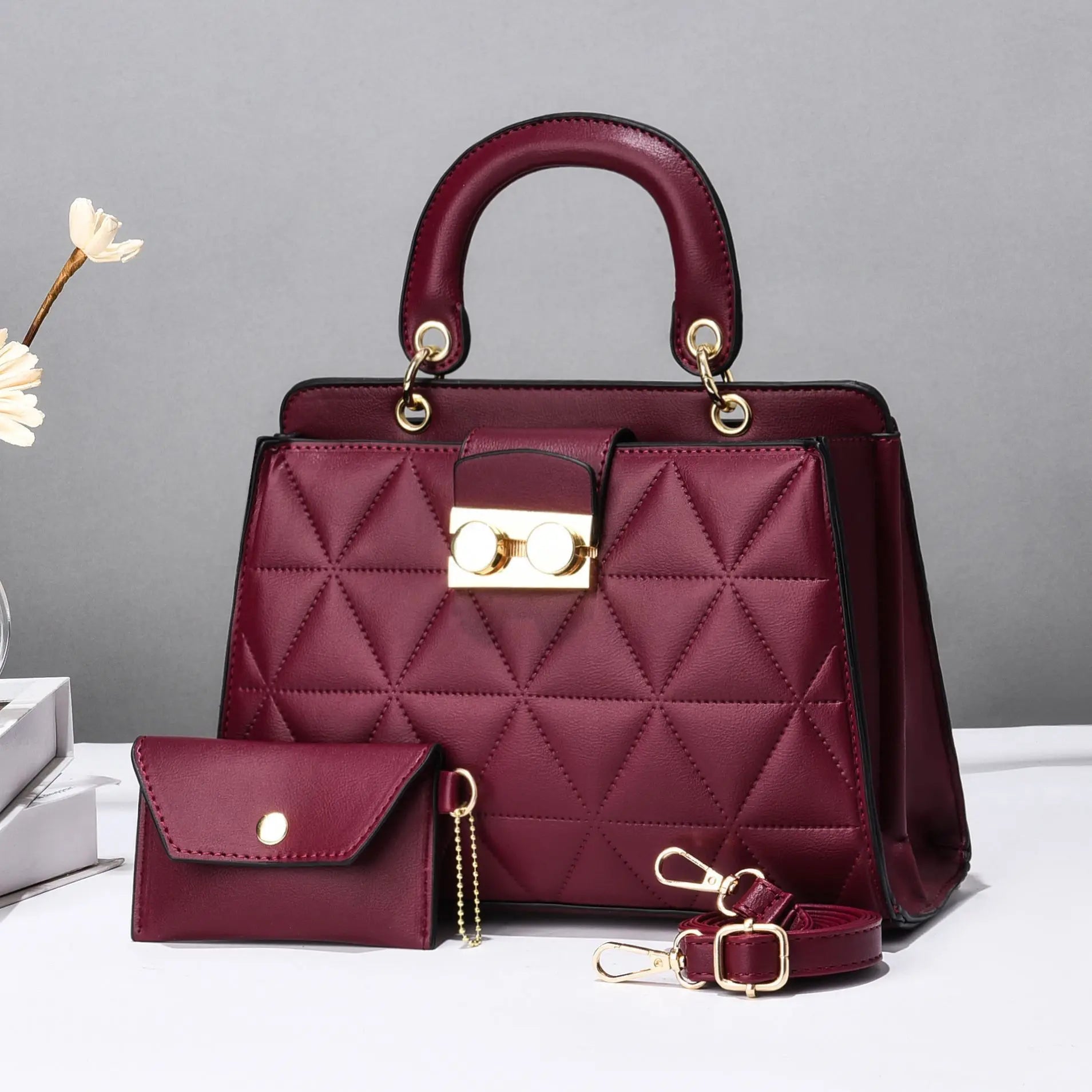 Bolsa de Ombro Quadrada – Estilo Retrô, Alça Única