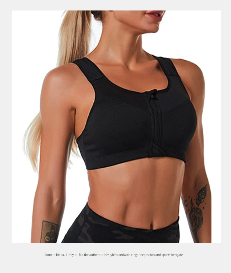Top Esportivo Feminino com Zíper – Suporte