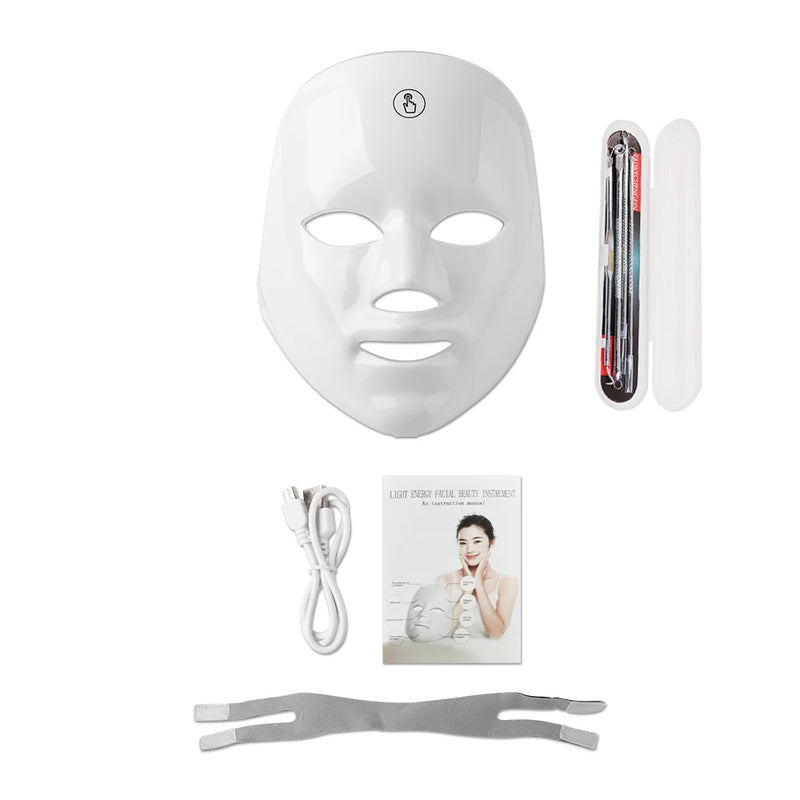 Máscara Facial de LED 7 Cores