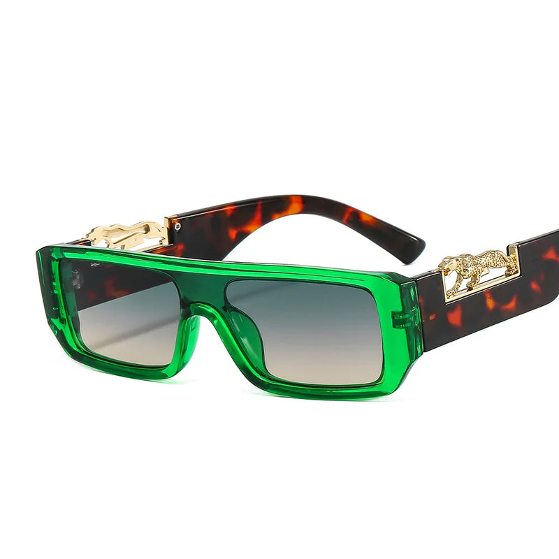 Óculos de Sol Leopardo Unissex – Design Quadrado Moderno MERCELYN