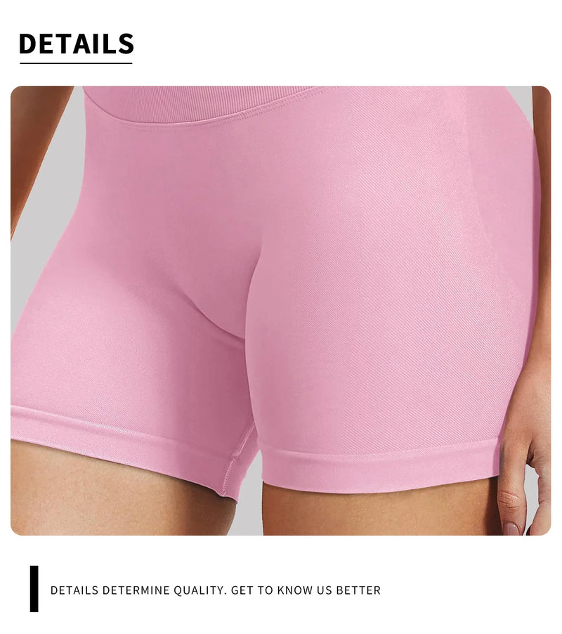 Shorts Esportivos Femininos – Sem Costura, Alta Elasticidade