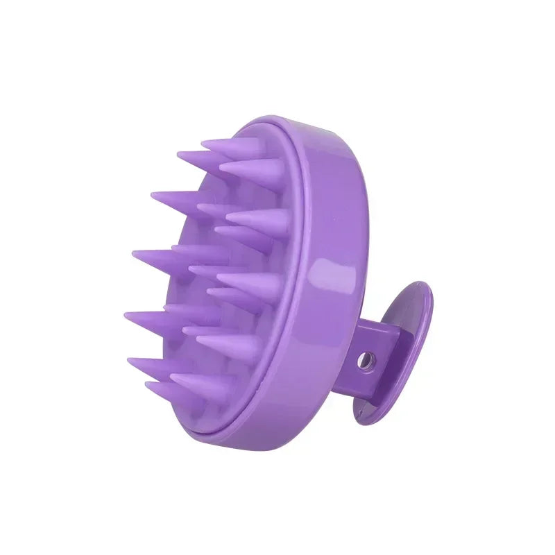 Escova Massageadora de Silicone e Frasco Shampoo/Tintura – 2 em 1 para Cabelos