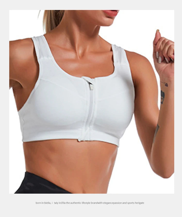 Top Esportivo Feminino com Zíper – Suporte