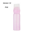 Escova Massageadora de Silicone e Frasco Shampoo/Tintura – 2 em 1 para Cabelos