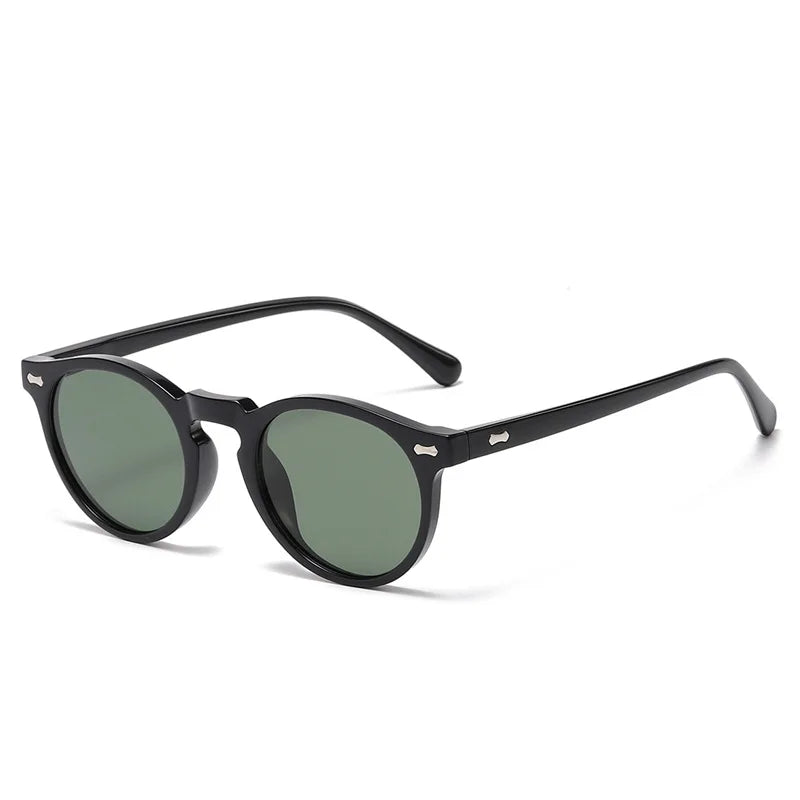 Óculos de Sol Retrô Redondo – Lentes Polarizadas UV400, Moda Vintage Unissex