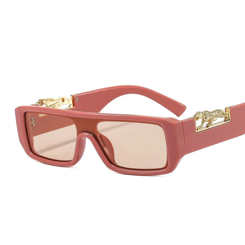 Óculos de Sol Leopardo Unissex – Design Quadrado Moderno MERCELYN