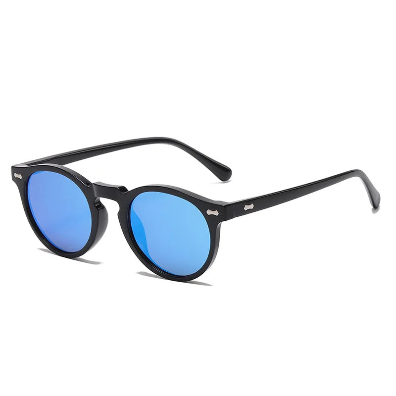 Óculos de Sol Retrô Redondo – Lentes Polarizadas UV400, Moda Vintage Unissex