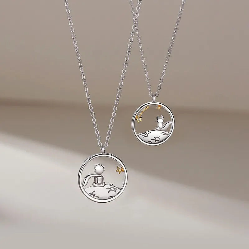 Colar com Pingentes do Pequeno Príncipe e Raposa – Encanto, Magia e Significado